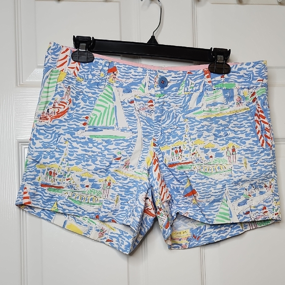 Lilly Pulitzer Pants - Lilly Pulitzer Callahan Classic Straight Fit Low Rise Short Get Nauti Print